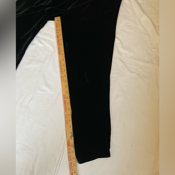 Sandro Women's Pull On Black Velvet Pants Whimsygoth Grunge Witchy Quiet Luxury - Picture 16 of 17